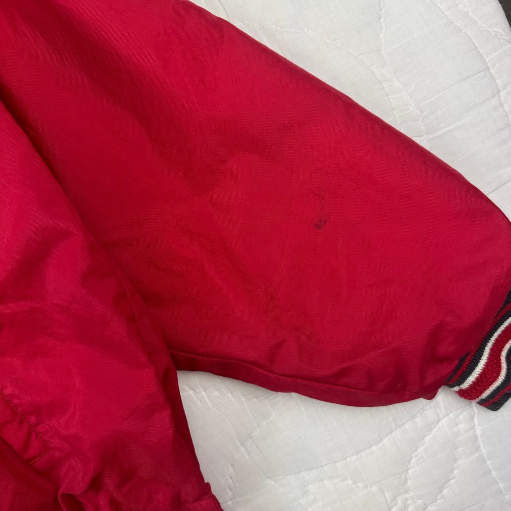 Champion Windbreaker Mens XL Red Pullover V-Neck Jacket Vintage 90s‎ Nylon Shell - Picture 6 of 7